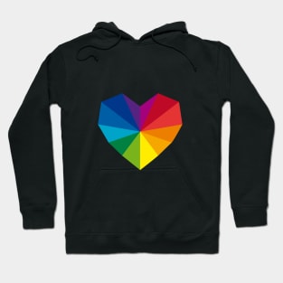 colorful geometric heart Hoodie